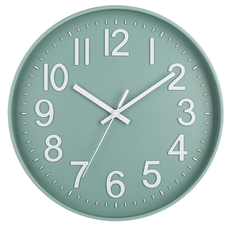 12 Inch 30CM Silent Wall Clock, Creative and Fashionable, Three-dimensional Digital Minimalist Clock for Home Living Room