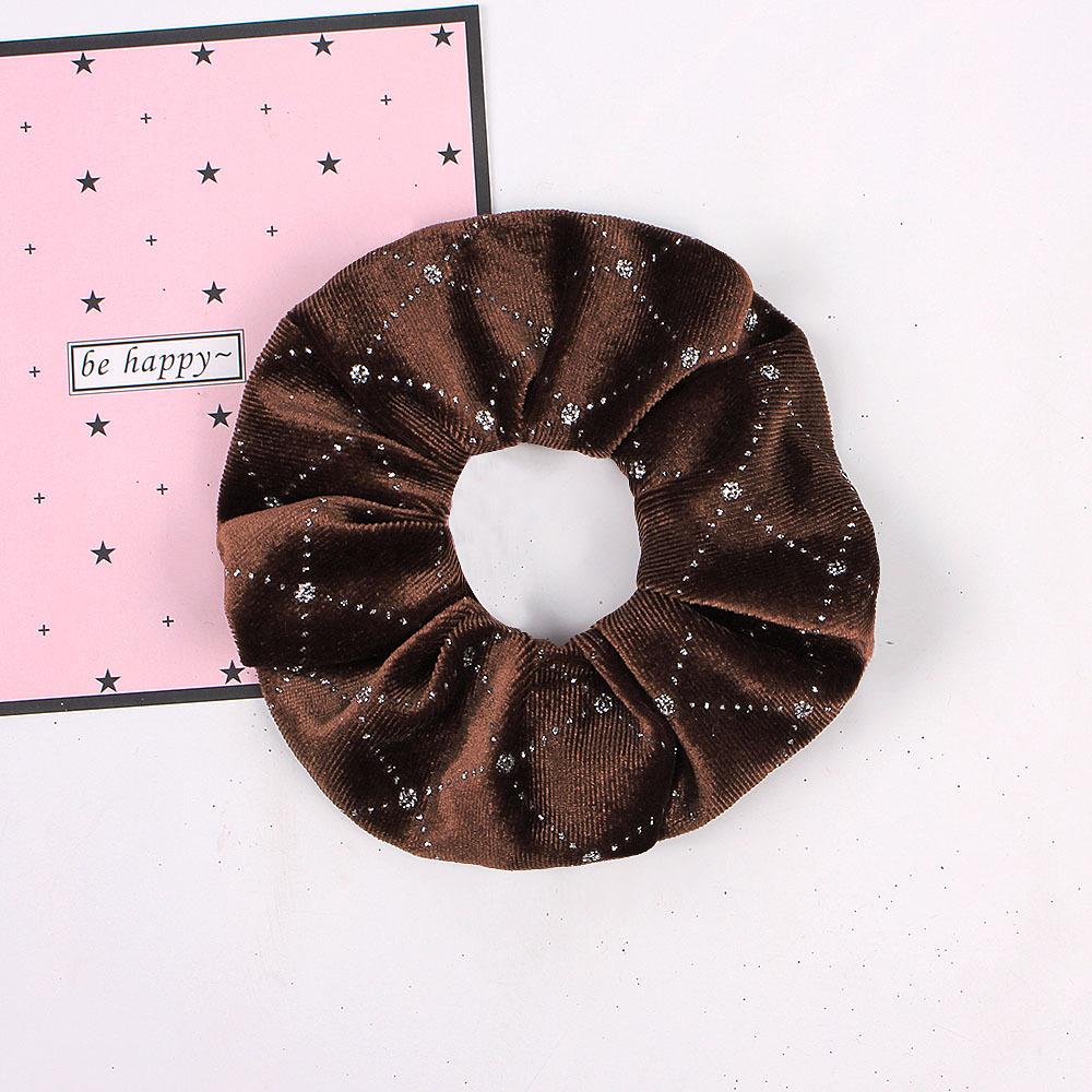 Velvet Nail Pearl Scrunchie Women Elastic Hair Rubber Bands Accessories Gum For Women Girls Ties Hair Ring Rope Ponytail Holder