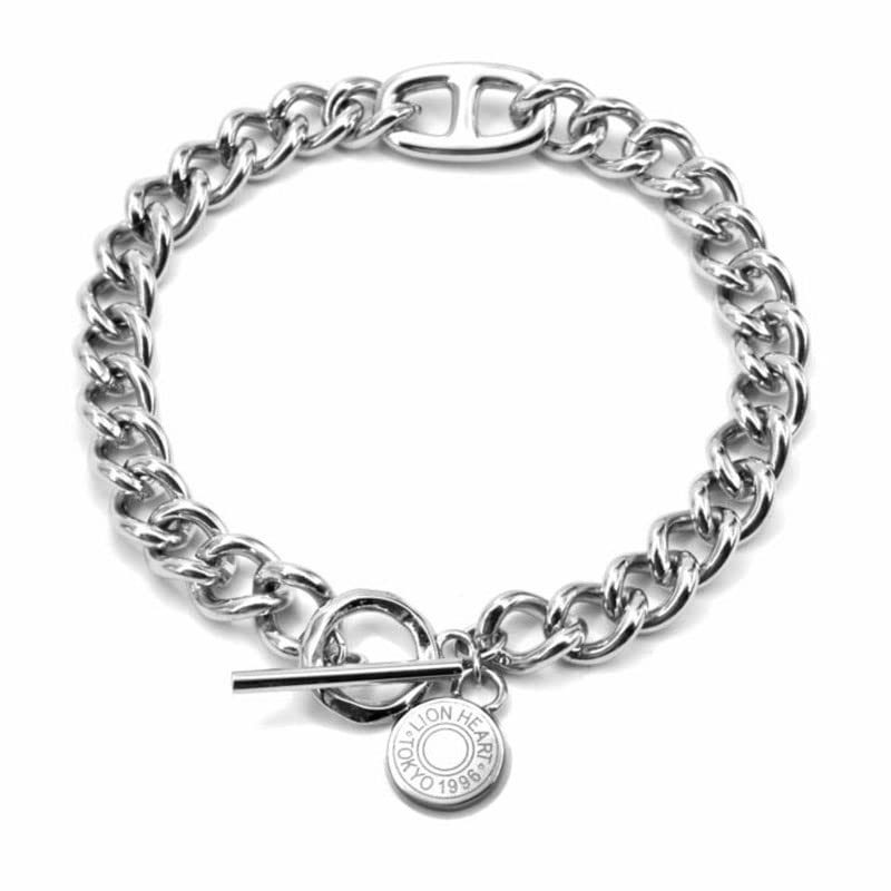 Lionheart Comfort Chain Bracelet, Surgical Stainless Steel, Silver, Hypoallergenic, with Custom Pouch, Pre-wrapped, Men's (Size M)
