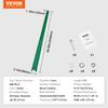 Cast Iron Sign Post 8ft Fixed U-Channel Heavy Duty Post Sign Holder Green