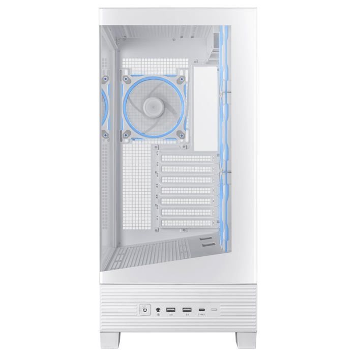 Boîtier PC Asus A31 PLUS TG ARGB - Moyen Tour, Verre Trempé, RGB, Blanc, ATX/Micro-ATX/Mini-ITX