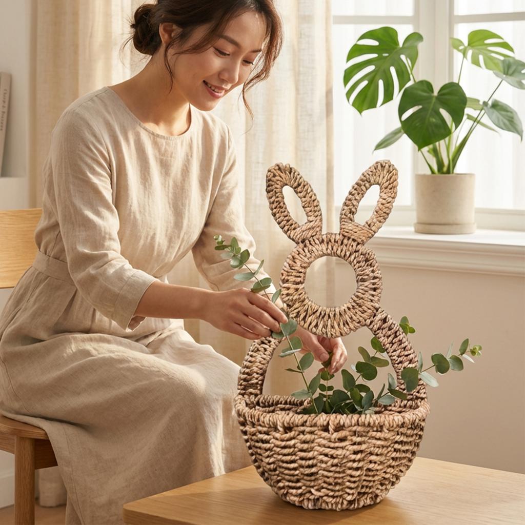 40cm Practical Rattan -shaped Basket