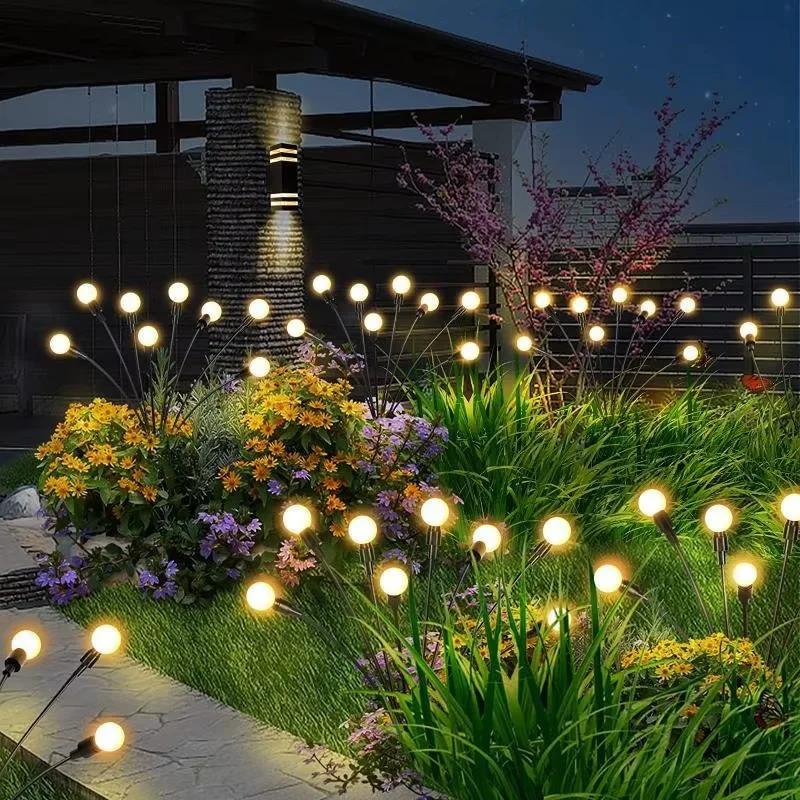 Solar Powered Firefly Lamp Outdoor Waterproof Garden Balcony Layout Courtyard Landscape Atmosphere Lawn Light Insertion