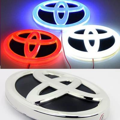 RLG3  4D Car Logo Front Grille Hood Trunk LED Light for Prius Yaris Prado RAV4 Highlander Camry CHR HRV Corolla AYGO Accessory