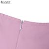 ZANZEA Damen Freizeitbluse mit Spitzen-Patchwork, 3/4-Ärmeln und lockerem Schnitt