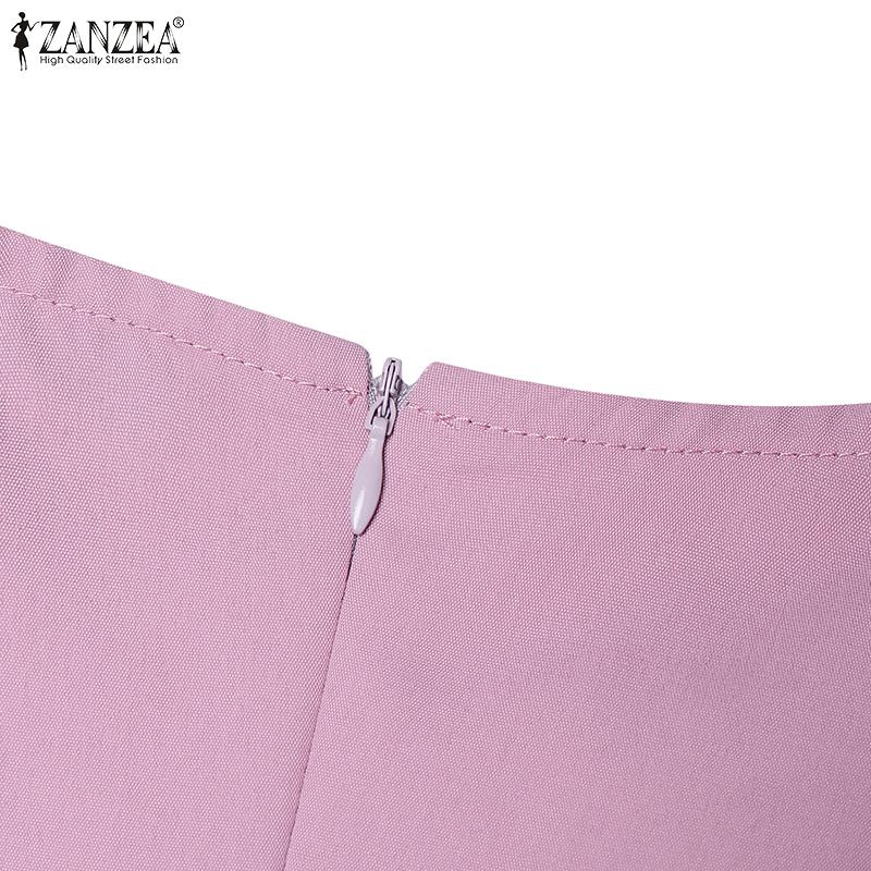 ZANZEA Damen Freizeitbluse mit Spitzen-Patchwork, 3/4-Ärmeln und lockerem Schnitt