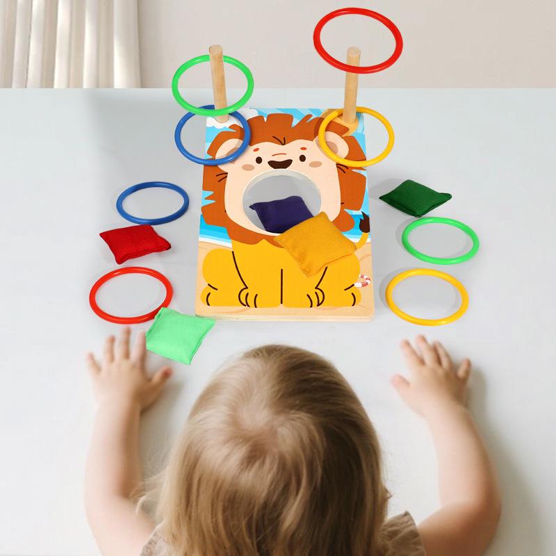 Kids' Beanbag and Ring Toss 2-in-1 Educational Game