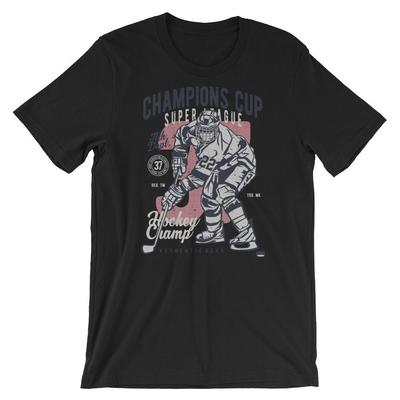 Champions Cup Hockey T-Shirt. 100% Cotton Premium Tee NEW