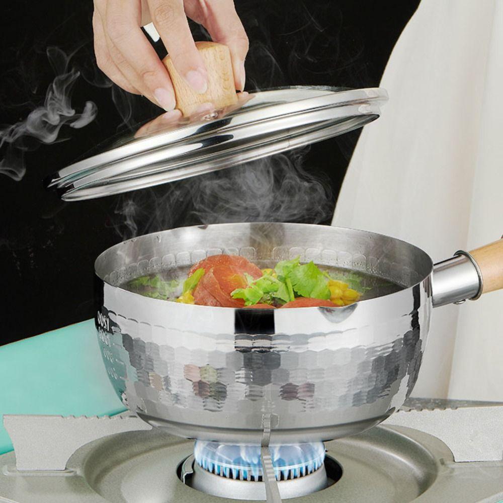 Stainless-Steel Snow Pan Non-Stick Stew Pots Household Soup Pot  Noodles