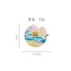 Qingdao Series Beer Culture Enamel Metal Magnetic Fridge Magnet Shandong Travel Souvenir Home Decor Refrigerator Decoration Magnet