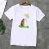 Unisex Summer Tshirt Cute Hedgehog Animal Cartoon Print Short Sleeve Kids Top Fashion Boys Girls Clothes