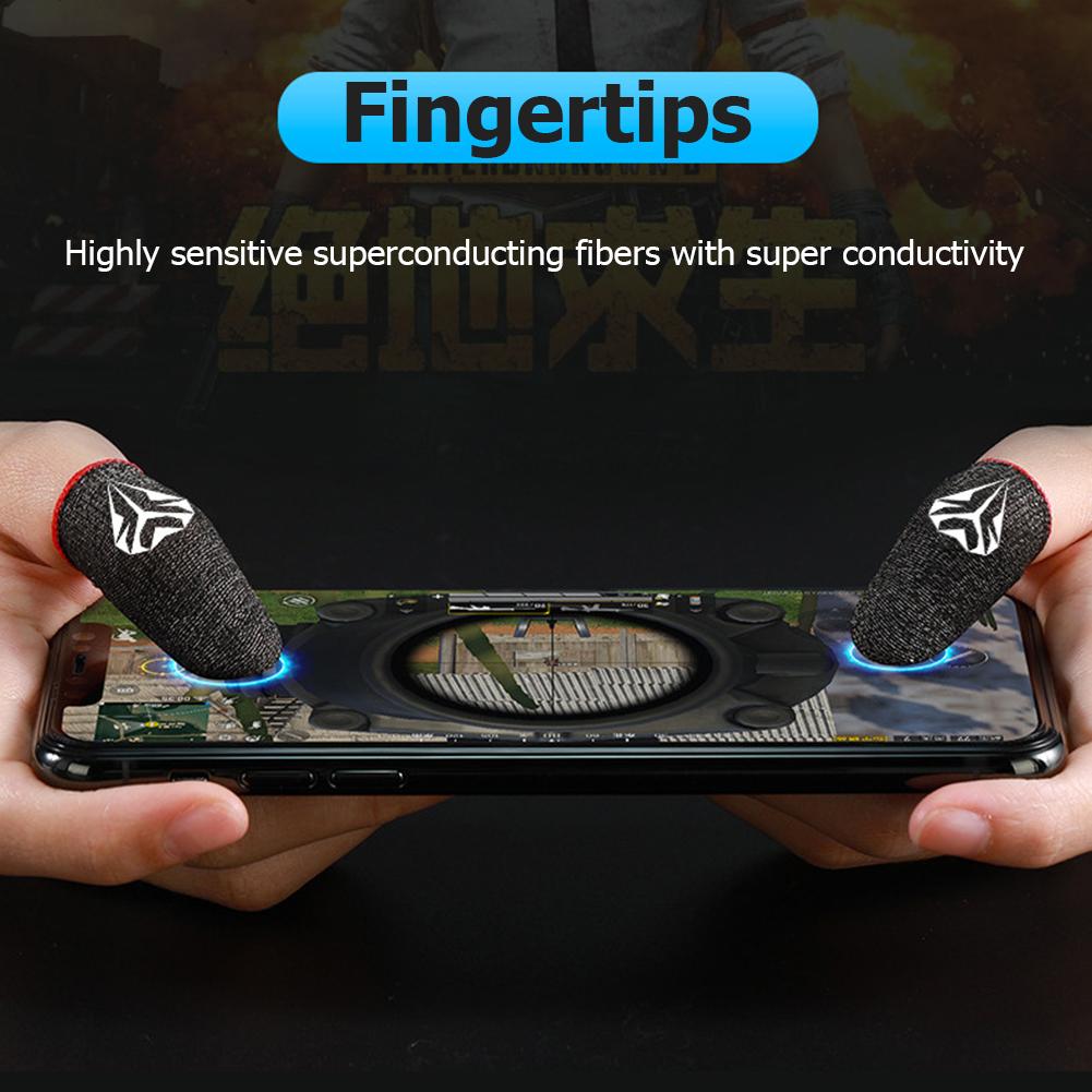 5-1 Paires Manches de Doigts Respirantes Pour Gaming Écran Tactile Doigts Couvreurs Fibre d'Argent Jeux sur Téléphone PUBG Manchon de Pouce pour Doigts 5