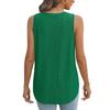 Women's Sleeveless Vest With Scoop Neck Loose Casual Summer Flowing Top Vest