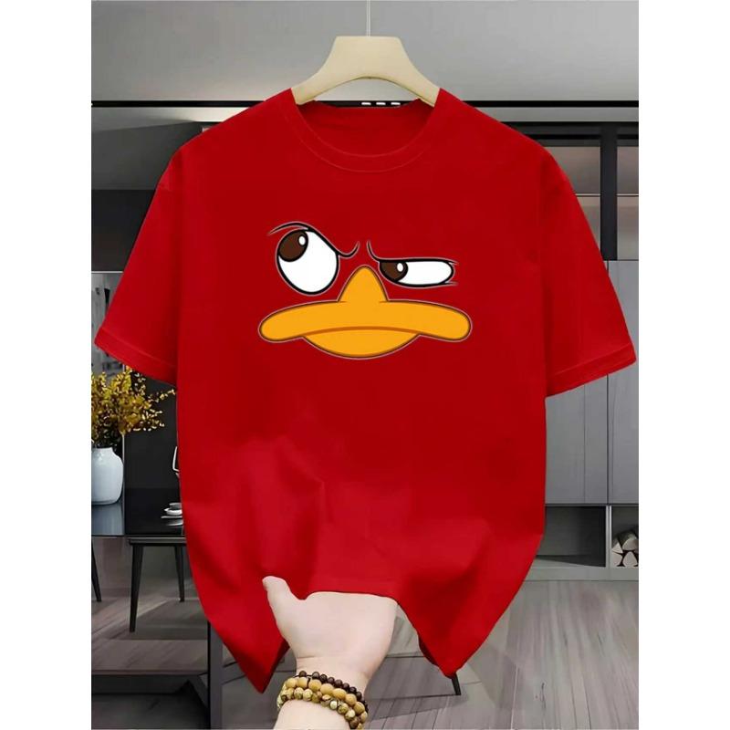 Men's Summer Loose Plus Casual Print Sports Round Neck Short Sleeved Quick Drying Sports T-shirt Top
