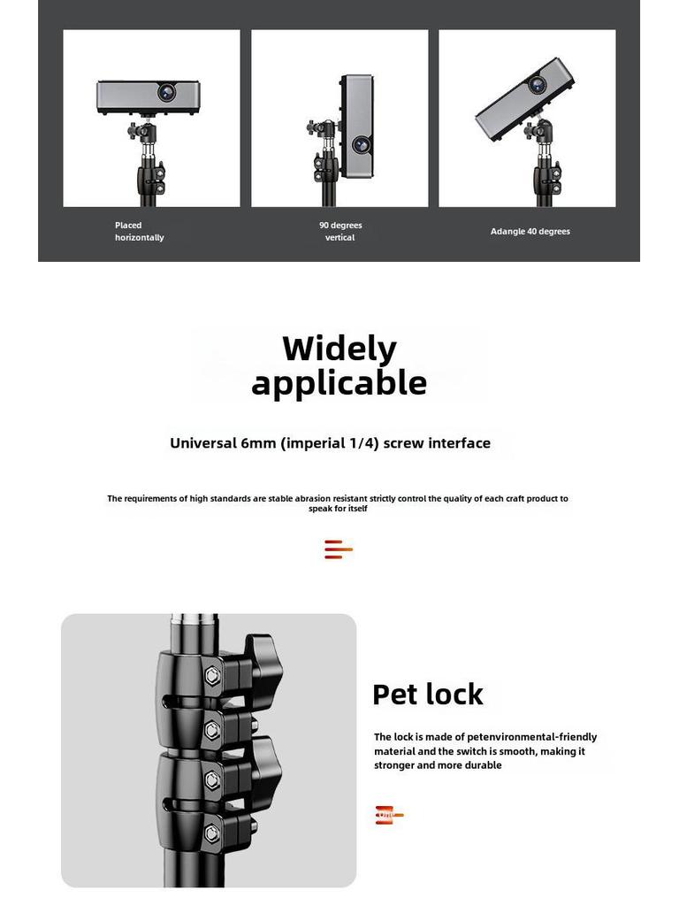 Suport Universal Proiector: Trepied de birou, de podea, telescopic, tavă de noptieră cu cap pan
