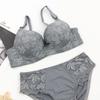Set Reggiseno in Pizzo Francese Taglie Forti Moda Comodo e Sexy Slip Push-up e Modellante