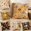 Elegant And Beautiful Flowers Cushion Cover Silky Elegant Comfort Sofa Bed Invisible Zipper Beach Pillowcase