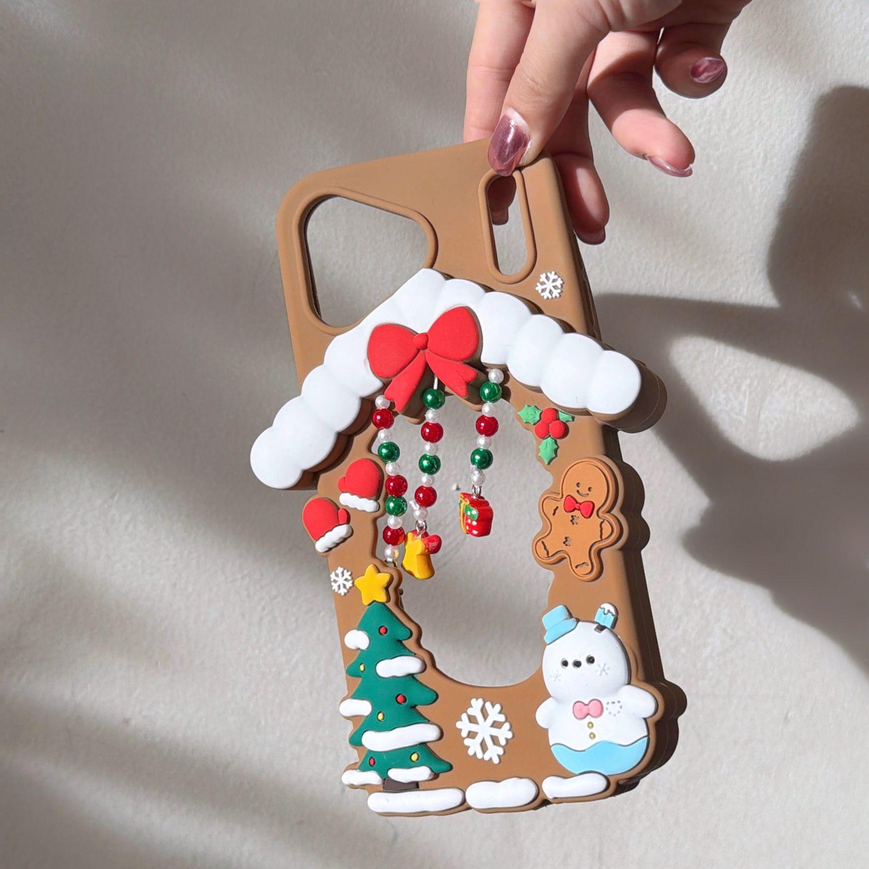 

Christmas House Pendant Case - Anti-Fall for iPhone 13-17, 14/15 Pro Max iPhone 16