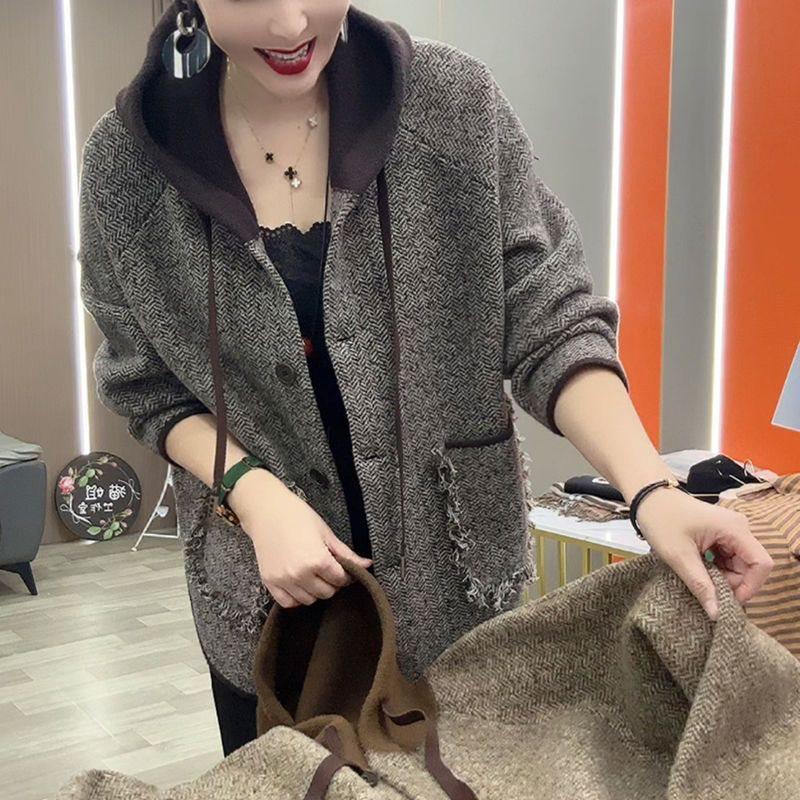 

Новое повседневное шерстяное пальто с бахромой: Омолаживающий, Свободный, Стройнящий, Универсальный топ для женщин 4XL (155-165 lbs)