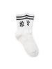 Emelbi Big Logo Striped Long Socks Ny (White)
