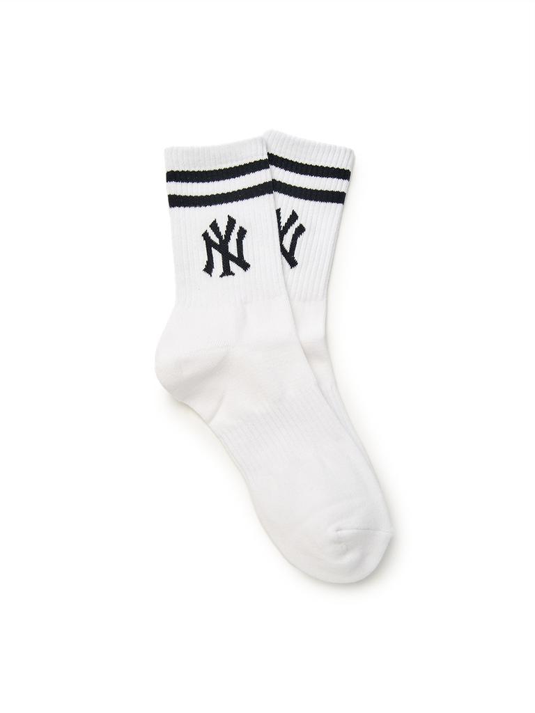 Emelbi Big Logo Striped Long Socks Ny (White)