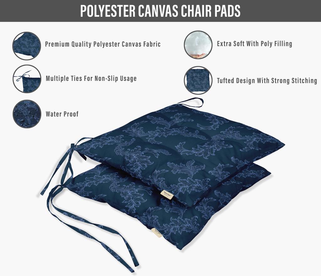 Vargottam Indoor Outdoor Tufted Printed Square Seat Patio Cushion Set Of 2 Water Resistant Patio Furniture Seat Cushion 19,inches, Purple |