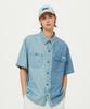 Kodak Mailer Color Block Short Sleeve Shirt (Denim) S.Blue