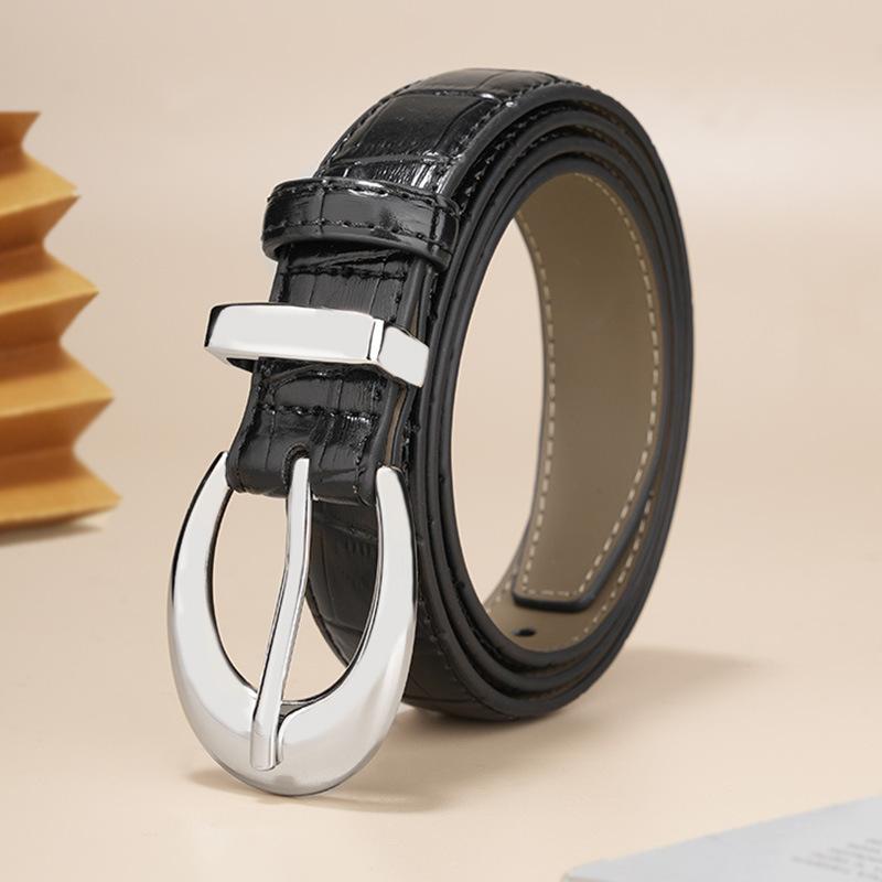 Women's Belt, Women's Genuine Leather Thin Belt, Korean Style, Fashionable and Versatile Casual Decorative Small Belt Ins Belt