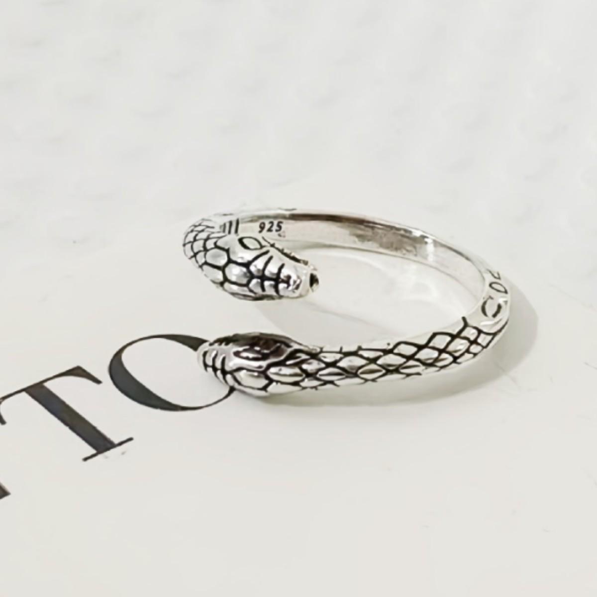 

Double-Headed Snake Ring - Unisex Dark Retro Vintage Fashion Trend античный серебряного
