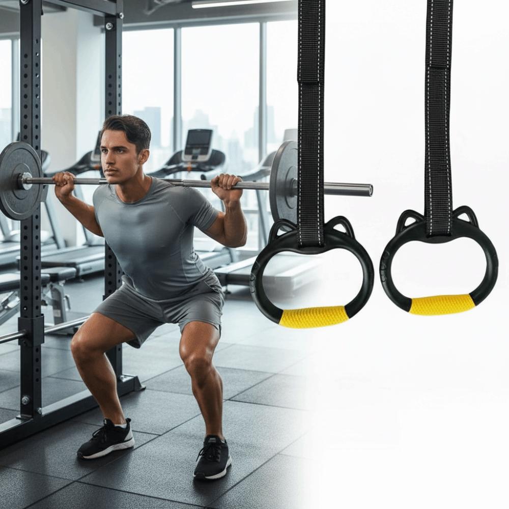 Durable Gymnastic Rings Non-Slip Fitness Exercise Ring Gym Ring Pull Up Bar Gymnastics Equipment