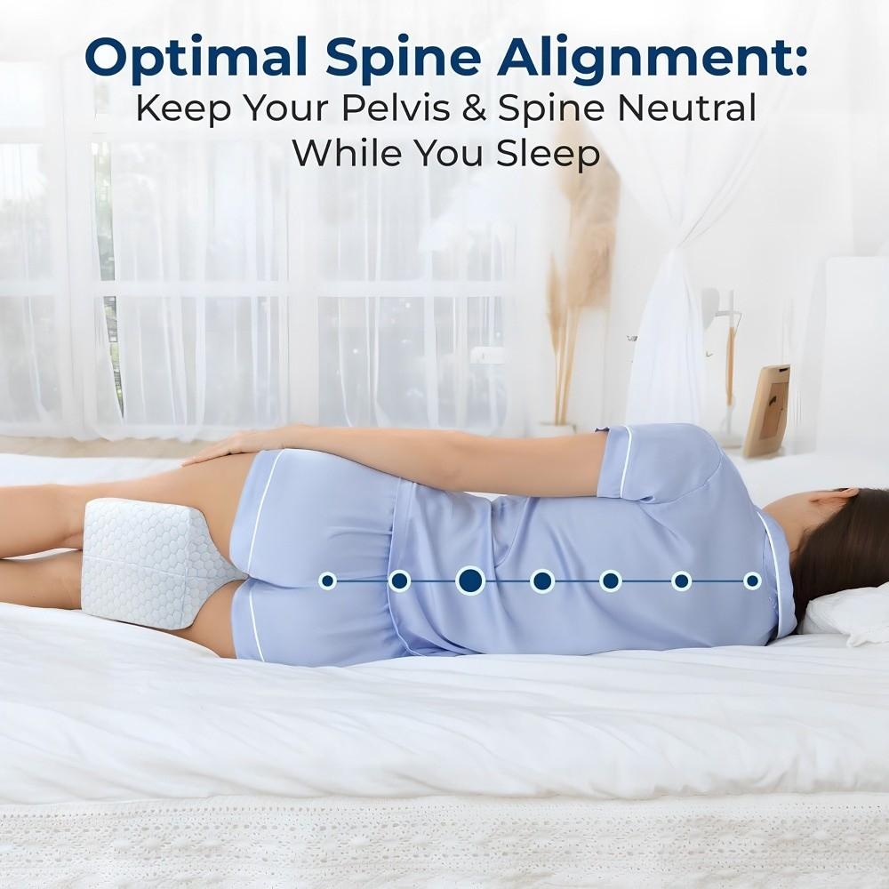 Memory Foam Knee Pillow for Side Sleepers Ergonomic Spine Aligning Hip Pillow Joints Pain Relief Blood Circulation Leg Pillow