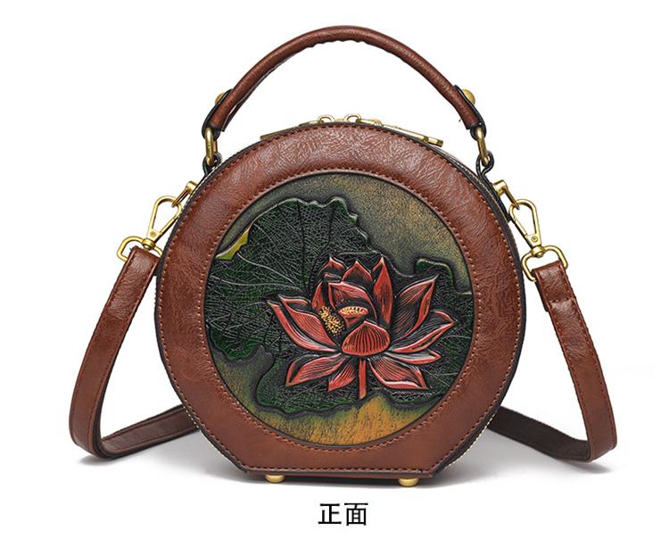 

Vintage Handbag Women Shoulder Bag Luxurious Designer Round Bag High-quality Gift Embossed Printed Crossbody Purse for New Women Luxury Bag