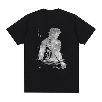Anime Baki Grappler T Shirt Demonic Mantis Yujiro Hanma T-shirt erkek Pamuk Rahat Kısa Kollu Tee Gömlek Büyük Boy Unisex