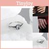 Beautiful Retro Style Geometric Skeleton Ring With Inlaid Zircon 925 Silver Jewelry