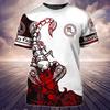 T-shirt d'été imprimé 3D Scorpion Animal pour Homme Mode Décontractée Drôle