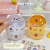 Desktop Ins Trash Can With Lid Mini Cute Storage Box Pencil Organizer Flip