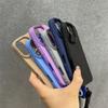 Luxury Kickstand Stand With lanyard Magsafe Phone Case For iPhone 11 12 13 14 15 16 Pro Max Plus Magnetic Soft Bumper Back Cover