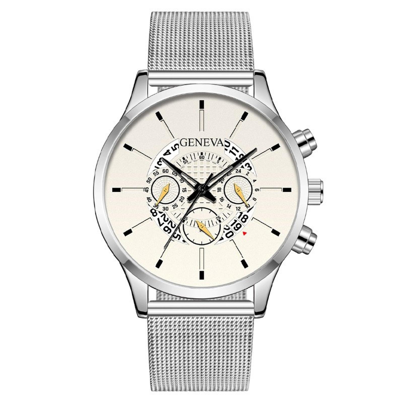 

Мужские водонепроницаемые светящиеся наручные часы-будильник для бега One Size серебряный