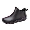 Water shoes short tube couple rain shoes men's low-top outer wear thick-soled shallow mouth non-slip rubber shoes men and women