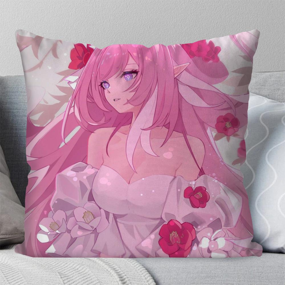 1pc Elysia Animation H-Honkai I-Impact 3 Pillow Case Square Pillow Bedroom SofaLeisureComfortCarLivingRoom Home Decoration 40X40