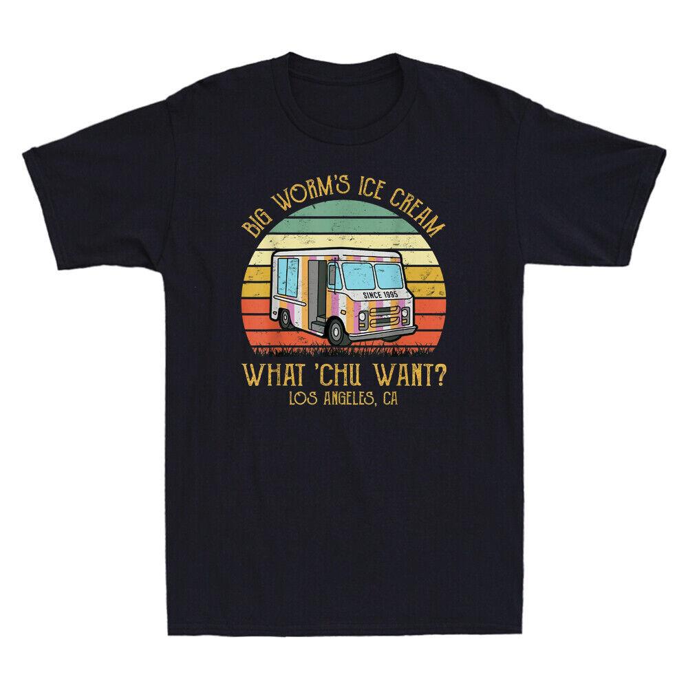 Big Worm s Ice Cream What Chu Want Sunset Style Vintage Men s T-Shirt Black Tee Unisex T-Shirt M