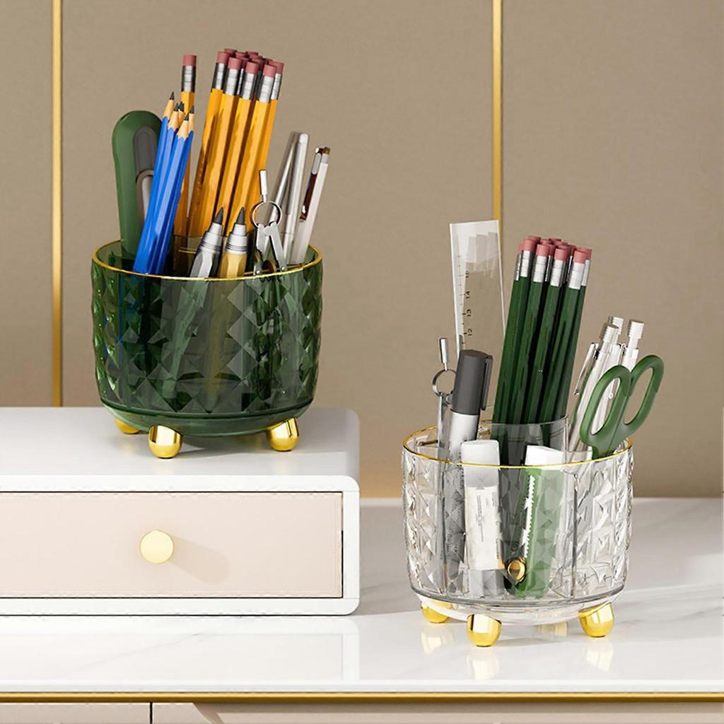 SUSUchens Makeup Organizer Swivel Design Large Capacity Separate Storage Portable Makeup Brush Holder Organizer Home Supply Atrovirens Size L