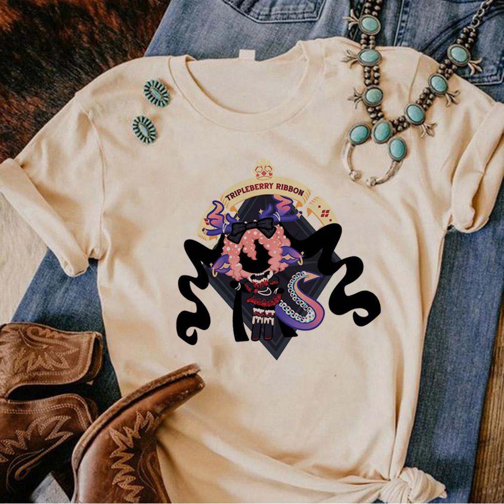 Shadow Milk Cookie T-Shirt Herren Damen Cartoon Harajuku Kurzarm T-Shirt Anime Harajuku Streetwear Unisex T-Shirts Streetwear