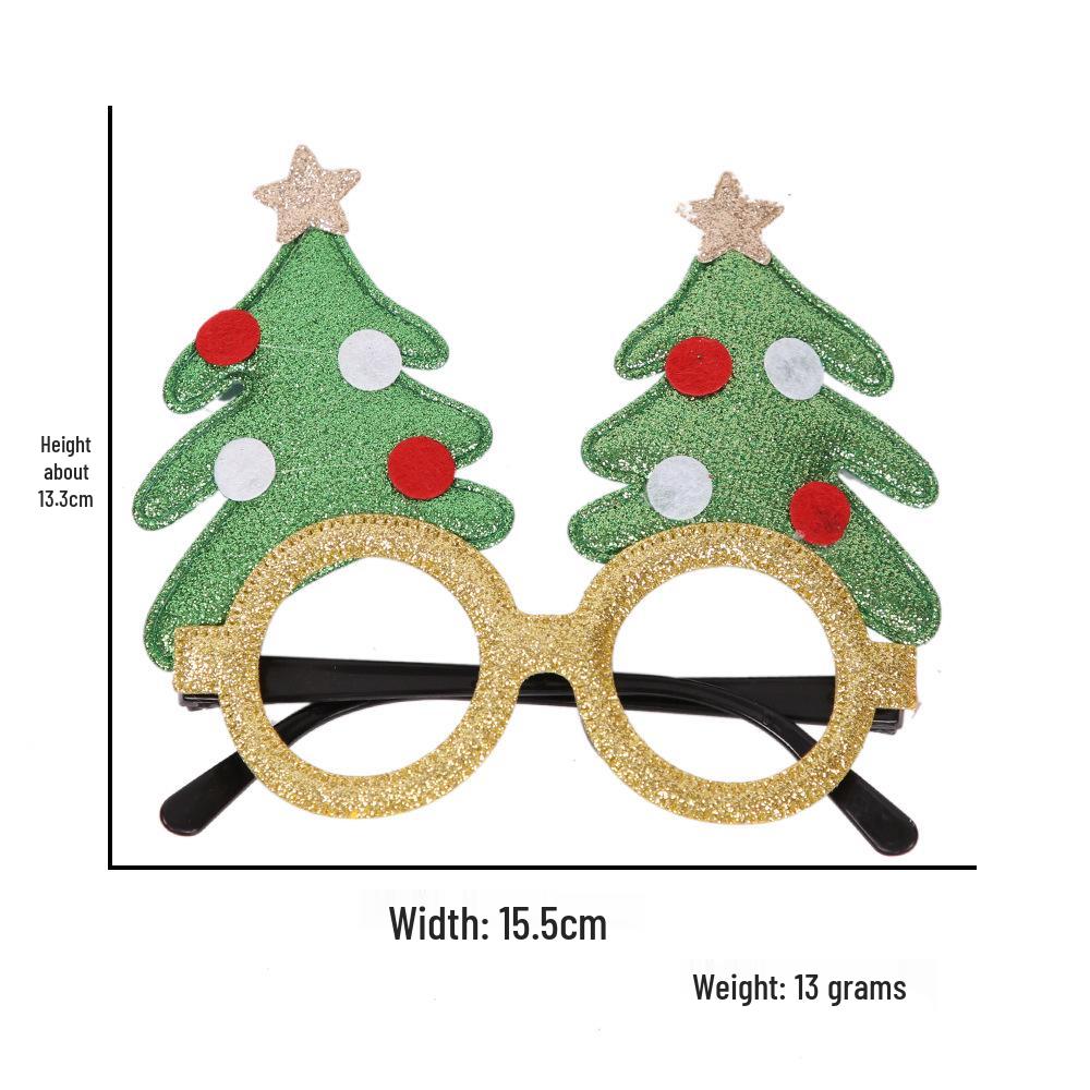 Unisex Christmas Cartoon Antlers Glasses for Adults & Kids - Creative Holiday Gift