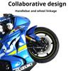 1:12 SUZUKI GSX-R1000 BMW R1250GS Motorcycle Model Toy Car Linkage Steering Retractable Tripod Alloy Diecast Models Kids Toys