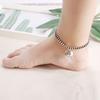 Vintage Weave Ankle Bracelets Daisy Pendant Silver Anklets Chain Elephant Beach Foot Jewelry for Women and Girls
