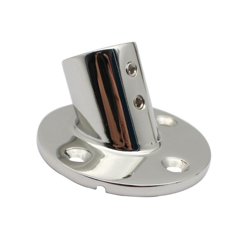 60 Degree Boat Handrail Round Base Fitting for 22/25mm Tube Pipe Boat Deck Hand Railing Marine Grade Stainless Steel 316