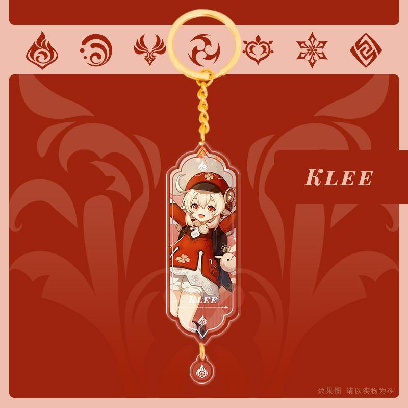 Genshin Impact Akrylowy Dwustronny Brelok Kreskówkowy Brelok