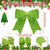 Christmas Bow 12-Piece Set Green Plush Style Festive Holiday Christmas Tree Decor Gift Ornament Christmas Party Home Decor