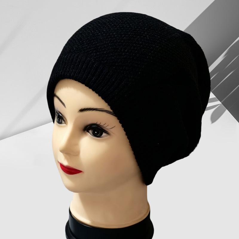 

Осень и Зима Новая Однотонная Шапка Баотоу Женская Кашемировая Большой Окружности Головы Шапка-Бини Послеродовая Теплая Шерстяная Вязаная Шапка